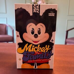 Disney Pop Mart Mickey Family Keychain Box - Red and Gold